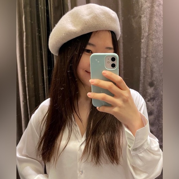 Zara Beige Wool Beret - Picture 1 of 5